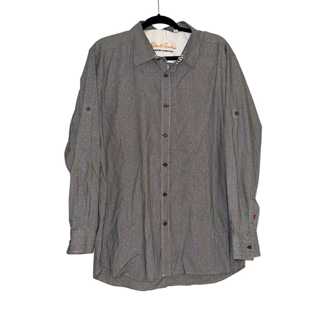 Robert Graham Modern American Micro Print Button Down Shirt 3XL
